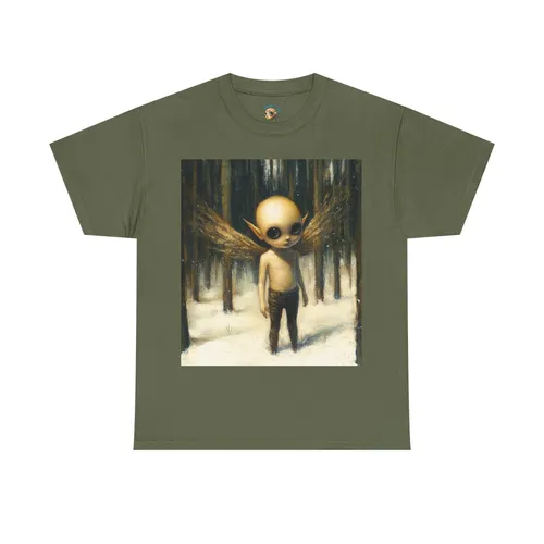 Woodland Winged Creature T-Shirt | Surreal Dark Art Forest Print